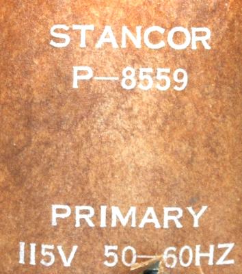 Stancor P-8559 label image