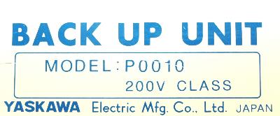 Yaskawa P0010 label image