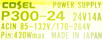 Cosel P300-24 label image