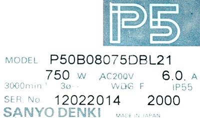 New Refurbished Exchange Repair  Sanyo Denki Motors-AC Servo P50B08075DBL21 Precision Zone