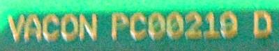 Vacon PC00219D label image