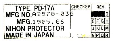 Nihon Inter Electronics Corporation (NIEC) PD-17A label image