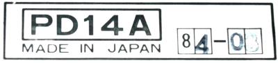 Mitsubishi PD14A label image