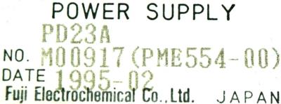 Fuji PD23A label image