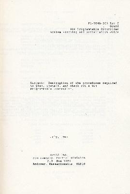 MODICON PI-984A-003C