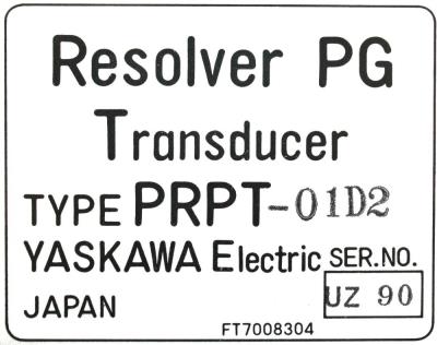 Yaskawa PRPT-01D2 label image