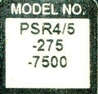 CINCINNATI MILACRON PSR4-5-275-7500 label image