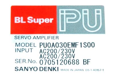 Sanyo Denki PU0A030EMF1S00 label image