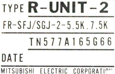 Mitsubishi R-UNIT-2 label image