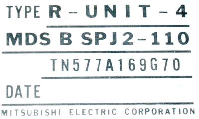 Mitsubishi R-UNIT-4 label image