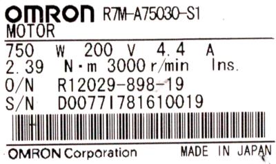 Omron R7M-A75030-S1 label image