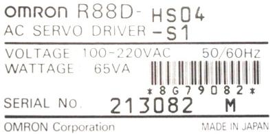 Omron R88D-HS04-S1 label image