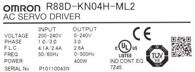 Omron R88D-KN04H-ML2 label image