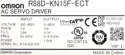 Omron R88D-KN15F-ECT label image