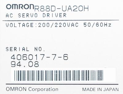 Omron R88D-UA20H label image