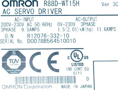 Omron R88D-WT15H label image