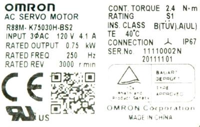 Omron R88M-K75030H-BS2 label image