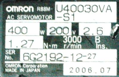 Omron R88M-U40030VA-S1 label image