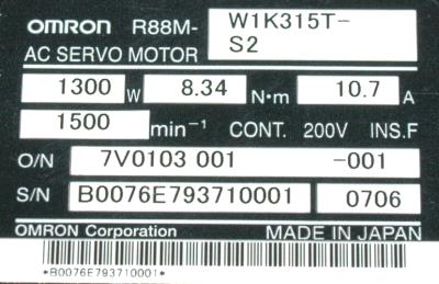 Omron R88M-W1K315T label image