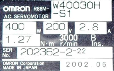 Omron R88M-W40030H-S1 label image