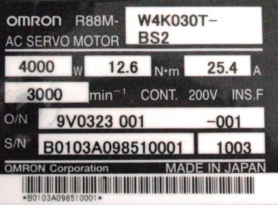 New Refurbished Exchange Repair  Omron Motors-AC Servo R88M-W4K030T-BS2 Precision Zone
