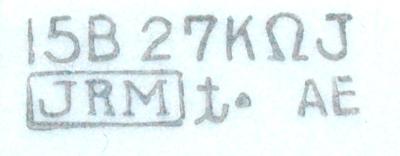 Japan Resistor Mfg Co RES-27-KOHM-15W-48-13-13 label image