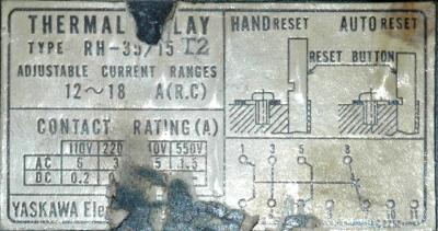 Yaskawa RH-35-15T2 label image