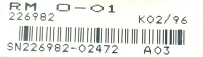 INDRAMAT RMO-01 label image