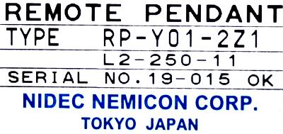 Nidec Nemicon RP-Y01-2Z1 label image