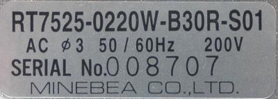 Minebea Co RT7525-0220W-B30R-S01 label image