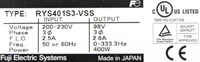 Fuji RYS401S3-VSS label image