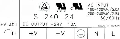 Mean Well S-240-24 label image