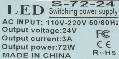 Mean Well S-72-24 label image