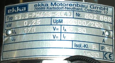 New Refurbished Exchange Repair  EKKA-MOTORENBAU Motors-DC Servo S3.3-PM63S-2-4 Precision Zone