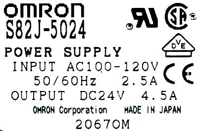 Omron S82J-5024 label image