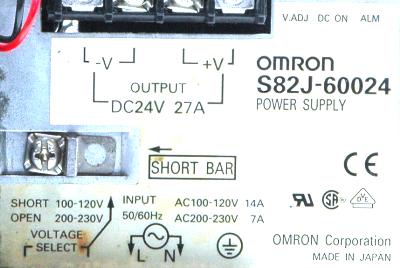 Omron S82J-60024 label image