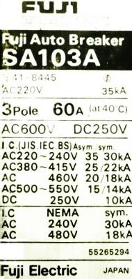 Fuji SA103A-60A label image