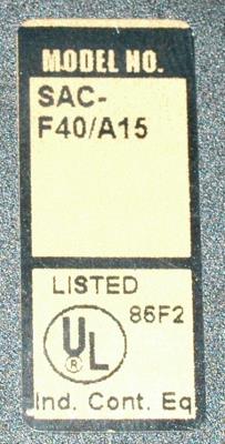Ormec SAC-F40-A15 label image