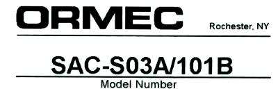 Ormec SAC-S03A-101B label image
