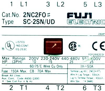 Fuji SC-2SN-UD-110V label image