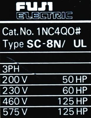 Fuji SC-8N-UL-240V label image