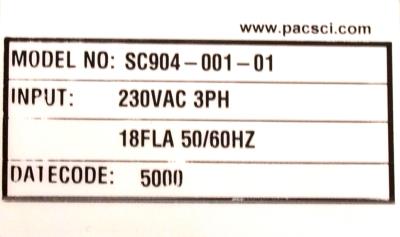 Pacific Scientific SC904-001-01 label image