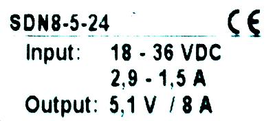 SOLA ELECTRIC SDN8-5-24 label image