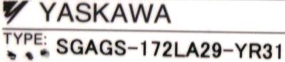 Yaskawa SGAGS-172LA29-YR31 label image