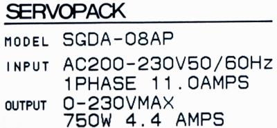 Yaskawa SGDA-08AP label image