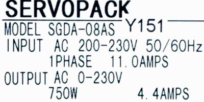 Yaskawa SGDA-08AS-Y151 label image