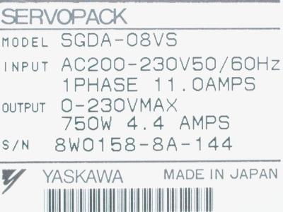 Yaskawa SGDA-08VS label image