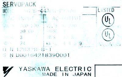 Yaskawa SGDB-44ADG-P-Y370 label image