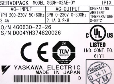 Yaskawa SGDH-02AE-OY label image