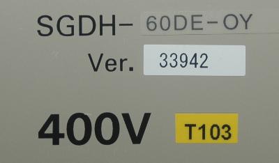 Yaskawa SGDH-60DE-OY label image